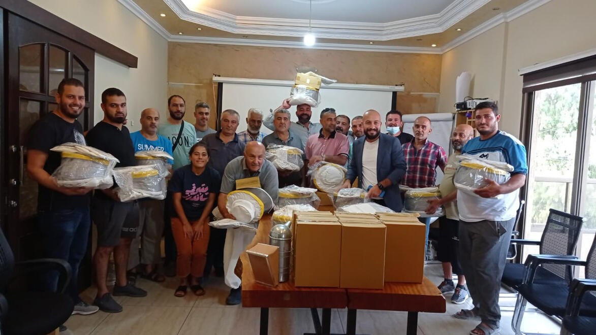 Our last group session where beekeepers reflected on their experiences during trainings and received their materials.